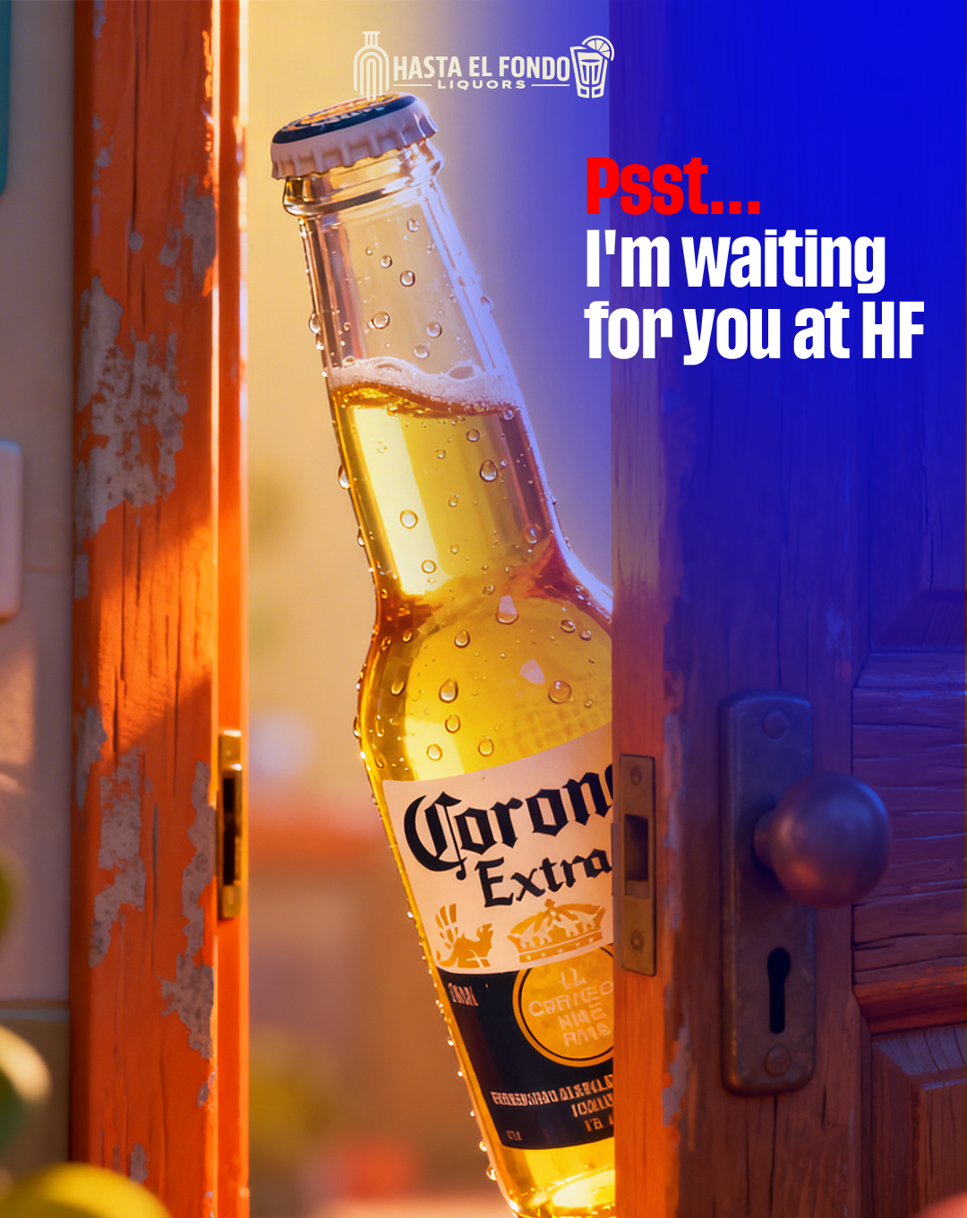 Hasta El Fondo beer at the door Instagram post