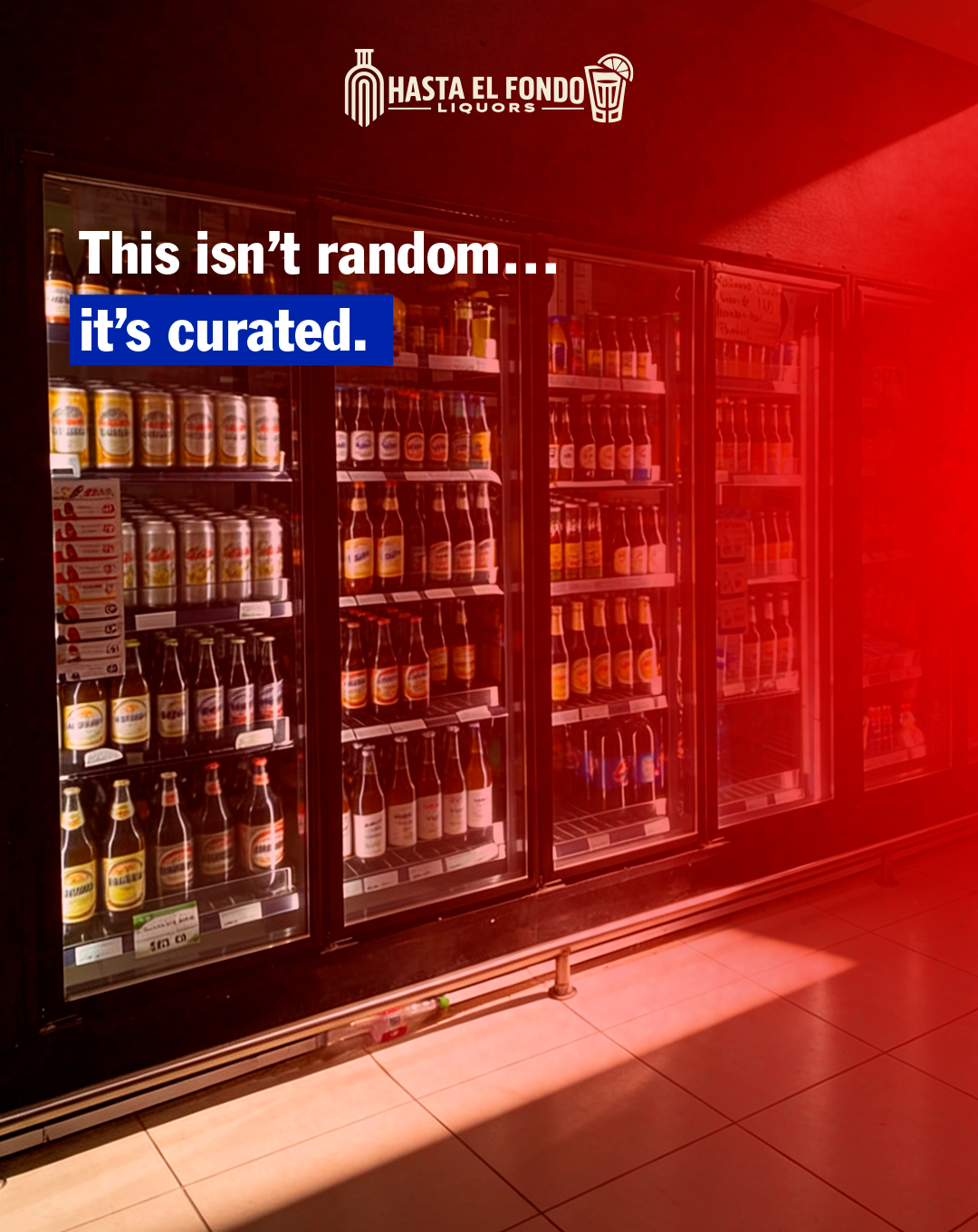 Hasta El Fondo curated beer cooler Instagram post